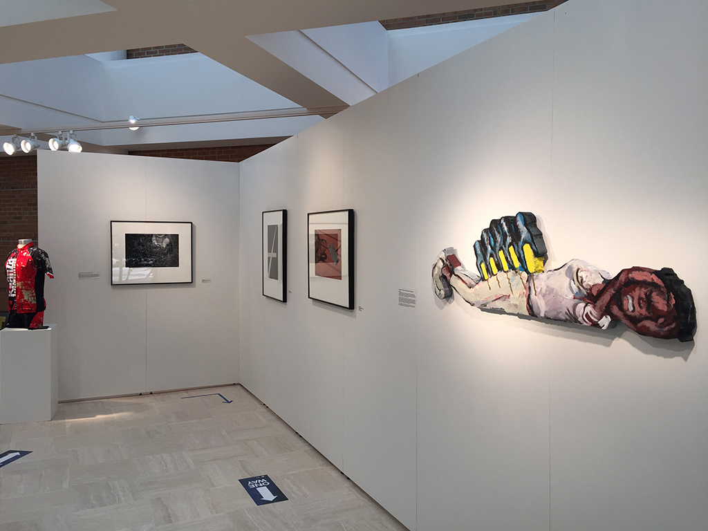 Installation view featuring Kihata, Mosher (L-R)